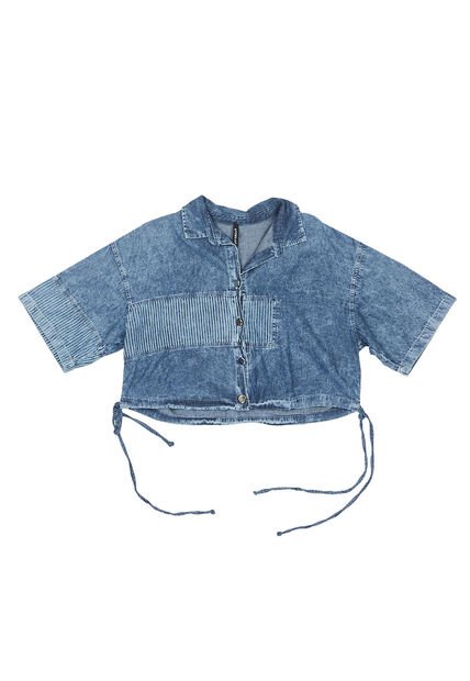 BLUSA INVERZA MUJER 73774 AZUL MEDIO Talla M