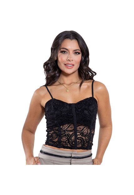 BLUSA INVERZA MUJER 73244 NEGRO Talla S