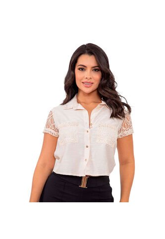 BLUSA INVERZA MUJER 73782 BEIGE Talla S INVERZA