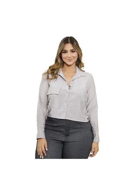 BLUSA INVERZA MUJER 73292 GRIS Talla 18