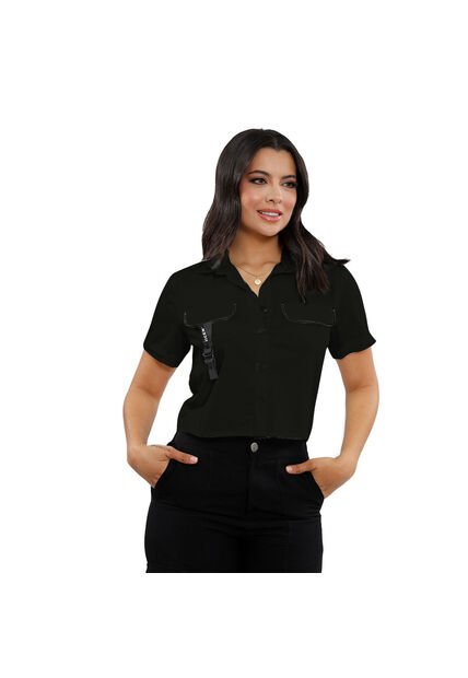 BLUSA INVERZA MUJER 73514 NEGRO Talla L