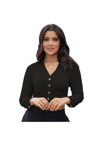 BLUSA INVERZA MUJER 73055 NEGRO Talla M INVERZA