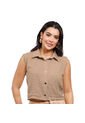 BLUSA INVERZA MUJER 73511 CAMEL Talla S de INVERZA