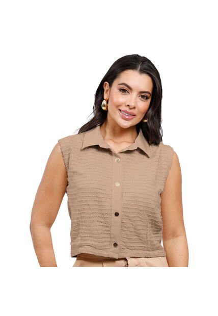 BLUSA INVERZA MUJER 73511 CAMEL Talla S