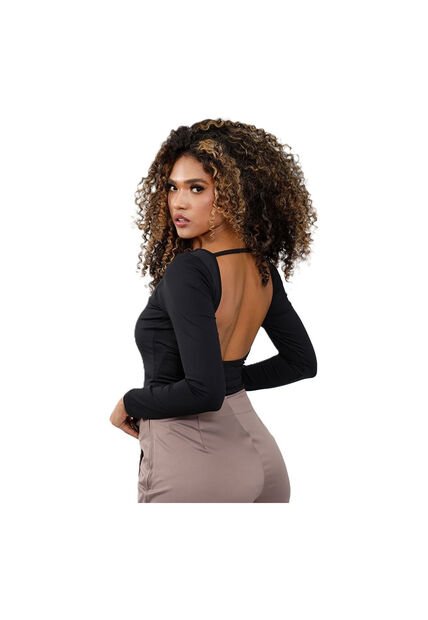 BLUSA INVERZA MUJER 82238 NEGRO Talla S