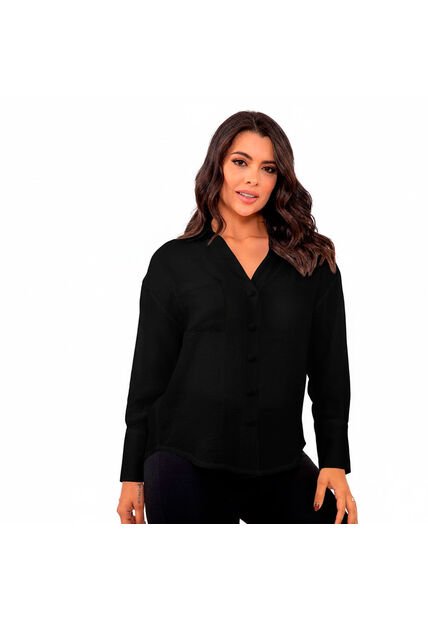 BLUSA INVERZA MUJER 73817 NEGRO Talla M