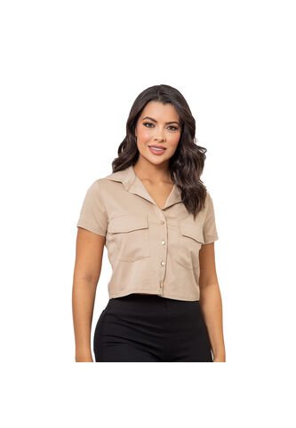BLUSA INVERZA MUJER 20531 CAMEL Talla L INVERZA
