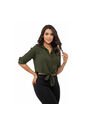 BLUSA INVERZA MUJER 20526 VERDE MILITAR Talla M de INVERZA