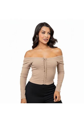 BLUSA INVERZA MUJER 20552 CAMEL Talla M INVERZA