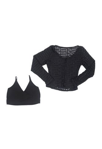 BLUSA INVERZA MUJER 73828 NEGRO Talla L INVERZA