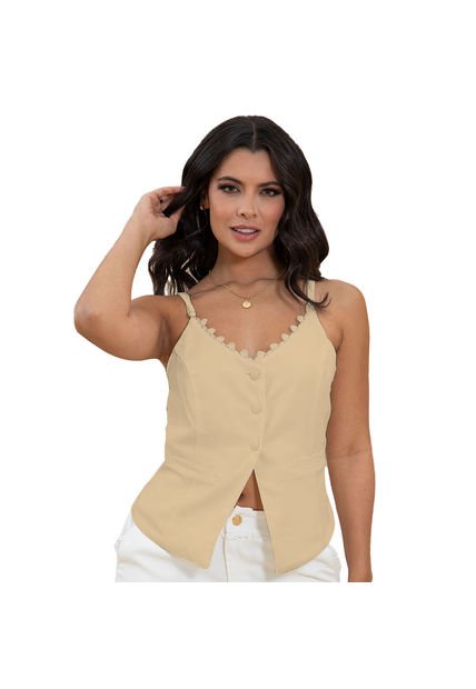 BLUSA INVERZA MUJER 73519 CAMEL Talla S