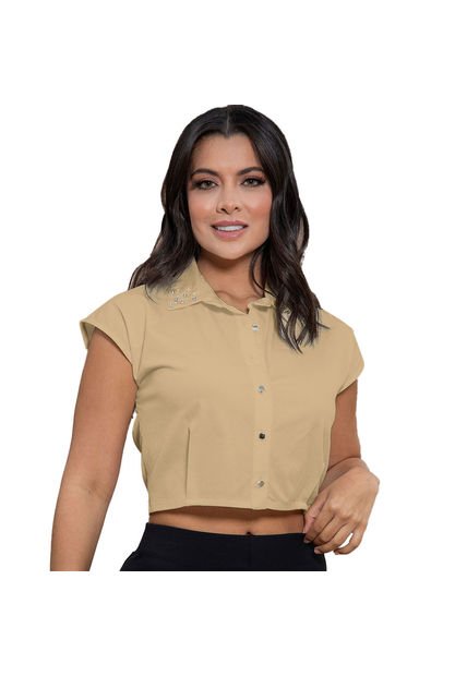 BLUSA INVERZA MUJER 73459 CAMEL Talla L
