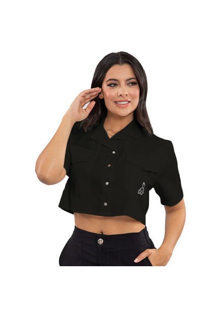 BLUSA INVERZA MUJER 73508 NEGRO Talla L