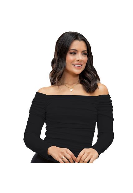 BLUSA INVERZA MUJER 73477 NEGRO Talla L