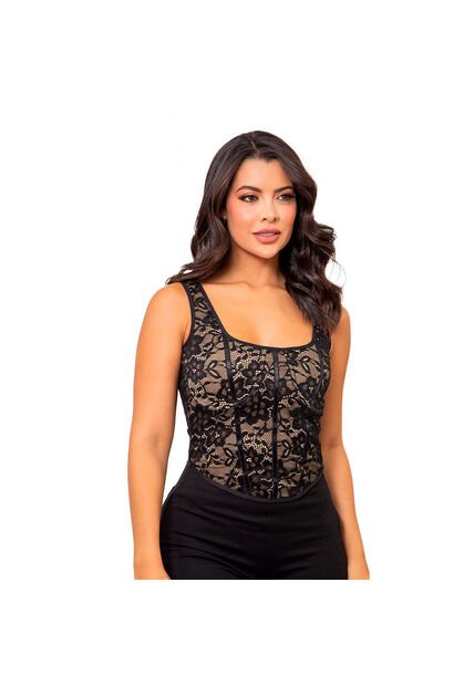 BLUSA INVERZA MUJER 73766 NEGRO Talla L
