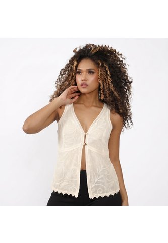 BLUSA INVERZA MUJER 74027 CREMA Talla S INVERZA