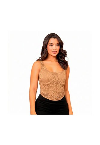 BLUSA INVERZA MUJER 73766 CAMEL Talla S INVERZA
