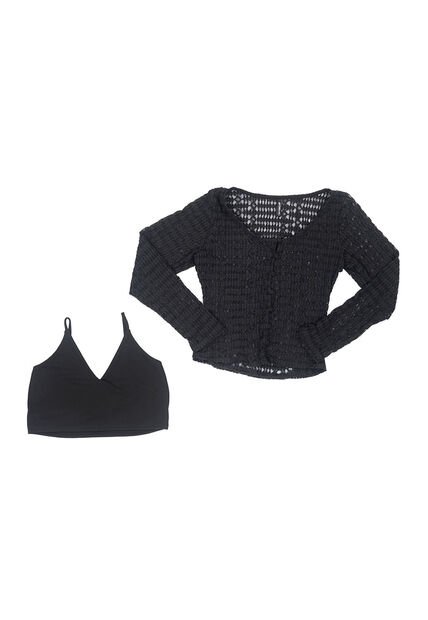 BLUSA INVERZA MUJER 73828 NEGRO Talla S