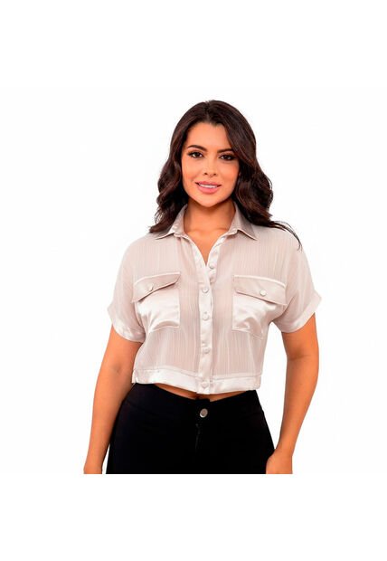 BLUSA INVERZA MUJER 73816 BEIGE Talla S