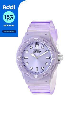 Reloj Invicta Modelo 49206 Transparente, Morado Dama Invicta