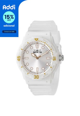 Reloj Invicta Modelo 49204 Transparente, Blanco Dama Invicta