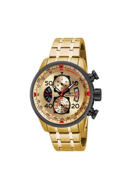 Reloj Para Hombre Invicta Aviator 17205 Dorado