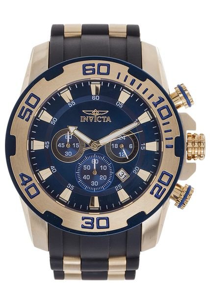 invicta reloj dorado