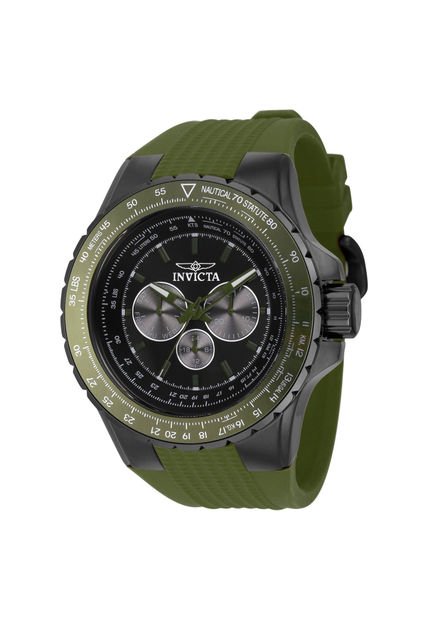 Reloj Para Hombre Invicta Aviator 39302 Verde
