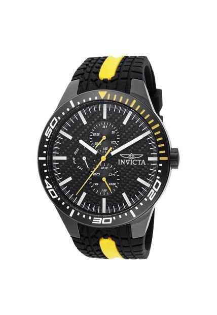 Reloj Invicta Modelo 47554 Amarillo, Negro Hombre