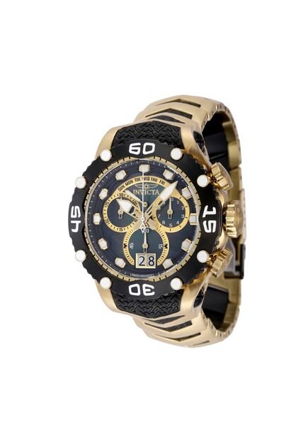 Reloj Invicta Modelo 47292 Negro, Dorado Hombre