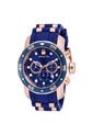 Reloj Invicta Modelo 18197 Azul, Oro Rosa Hombres de Invicta