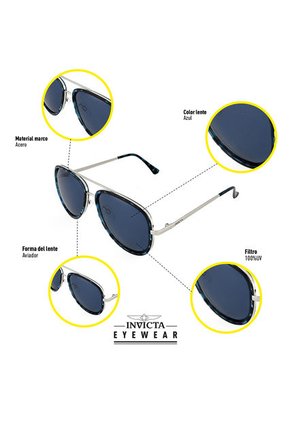 Gafas Invicta Modelo I44223-DNA-T05-G15 Azul Hombre