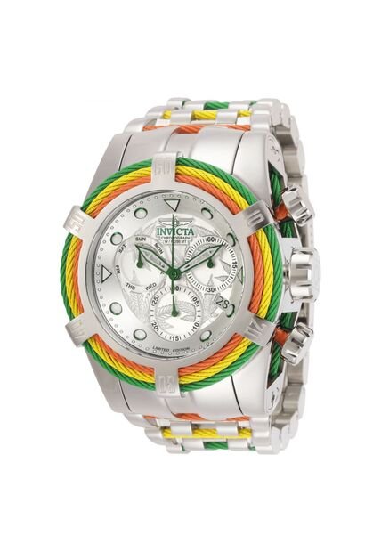 Reloj Invicta Modelo 27496 Verde, Amarillo, Rojo, Acero Hombres