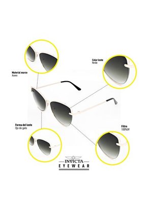 Gafas Invicta Modelo I 37147-SPE-09-G15 Dorado Hombre