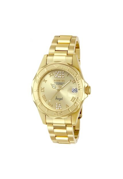 Reloj Para Mujer Invicta Angel 14397 Dorado