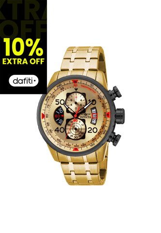 Reloj Para Hombre Invicta Aviator 17205 Dorado Invicta