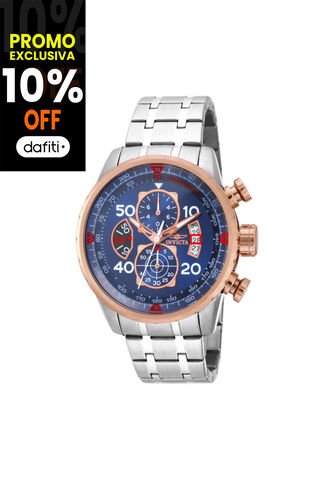 Reloj Para Hombre Invicta Aviator 17203 Plateado Invicta