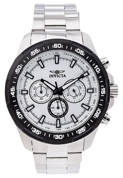 Reloj Plateado-Negro Mate INVICTA