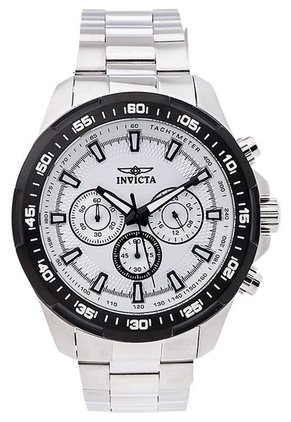 Reloj Plateado-Negro Mate INVICTA