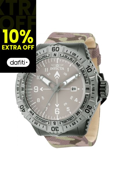 Reloj Invicta Modelo 49512 Camuflaje, Verde, Tostado Hombres