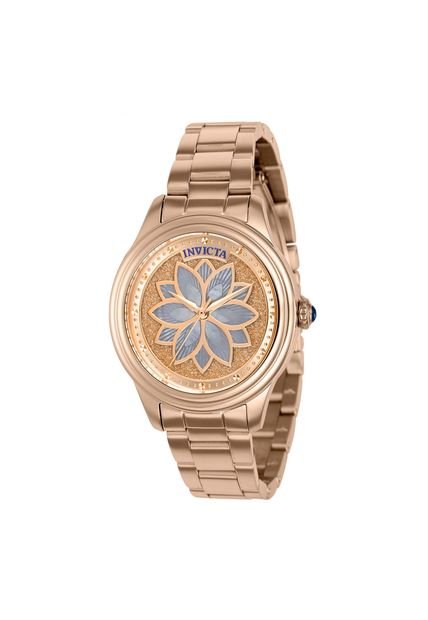 Reloj Para Mujer Invicta Wildflower 37086 Oro Rosa