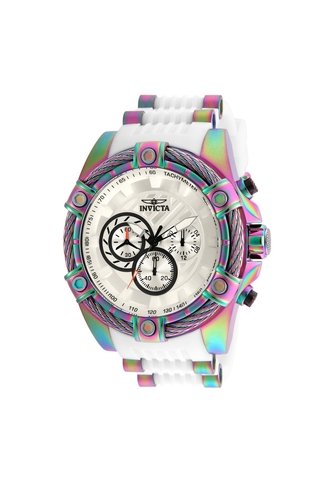 Reloj INVICTA Modelo 25530 Blanco, Chapado Del Arco Iris Hombre Invicta