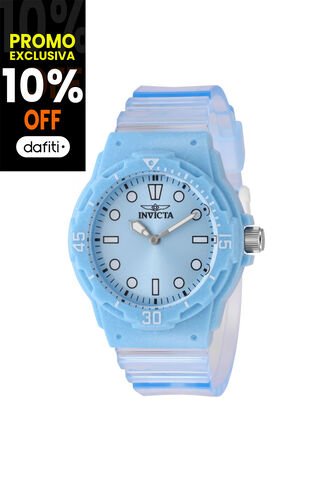 Reloj Invicta Modelo 49209 Transparente, Azul Dama Invicta