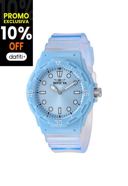 Reloj Invicta Modelo 49209 Transparente, Azul Dama