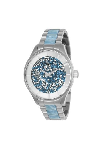 Reloj Para Mujer Invicta Angel 24665 Acero, Azul Claro