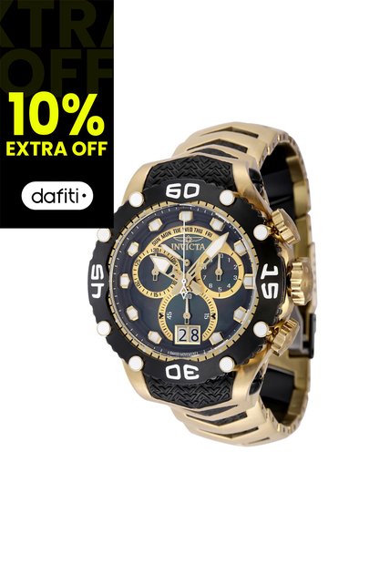 Reloj Invicta Modelo 47292 Negro, Dorado Hombre