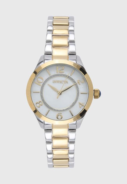 Reloj Dorado-Plateado-Blanco Invicta Ángel