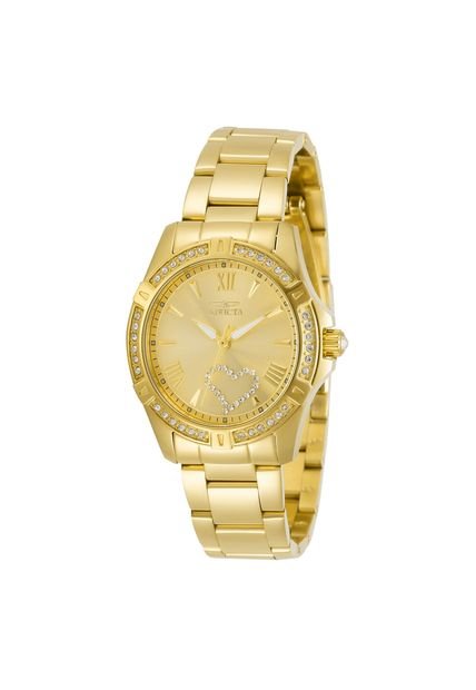 Reloj Para Mujer Invicta Angel 21384 Dorado
