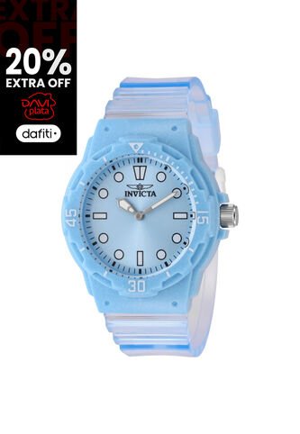 Reloj Invicta Modelo 49209 Transparente, Azul Dama Invicta