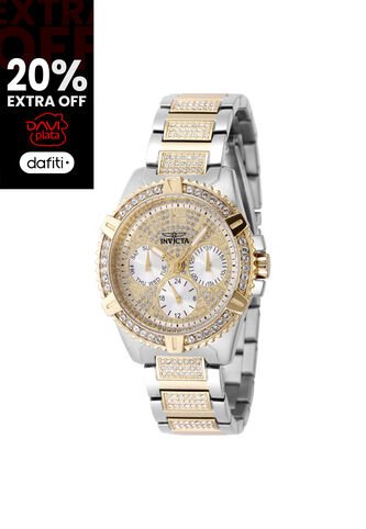 Reloj Invicta Modelo 48565 Blanco, Dorado, Acero Dama Invicta